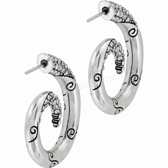 NWTS $58 Brighton "Christalina" Swirls with Etched Scrolls & Pave Set Crystals! - Picture 2 of 8